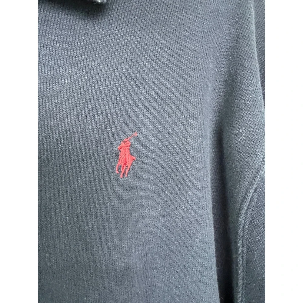 Polo Ralph Lauren Mens‎ XXL Navy 1/4 Zip Cotton Pullover Sweater Mock Neck E13